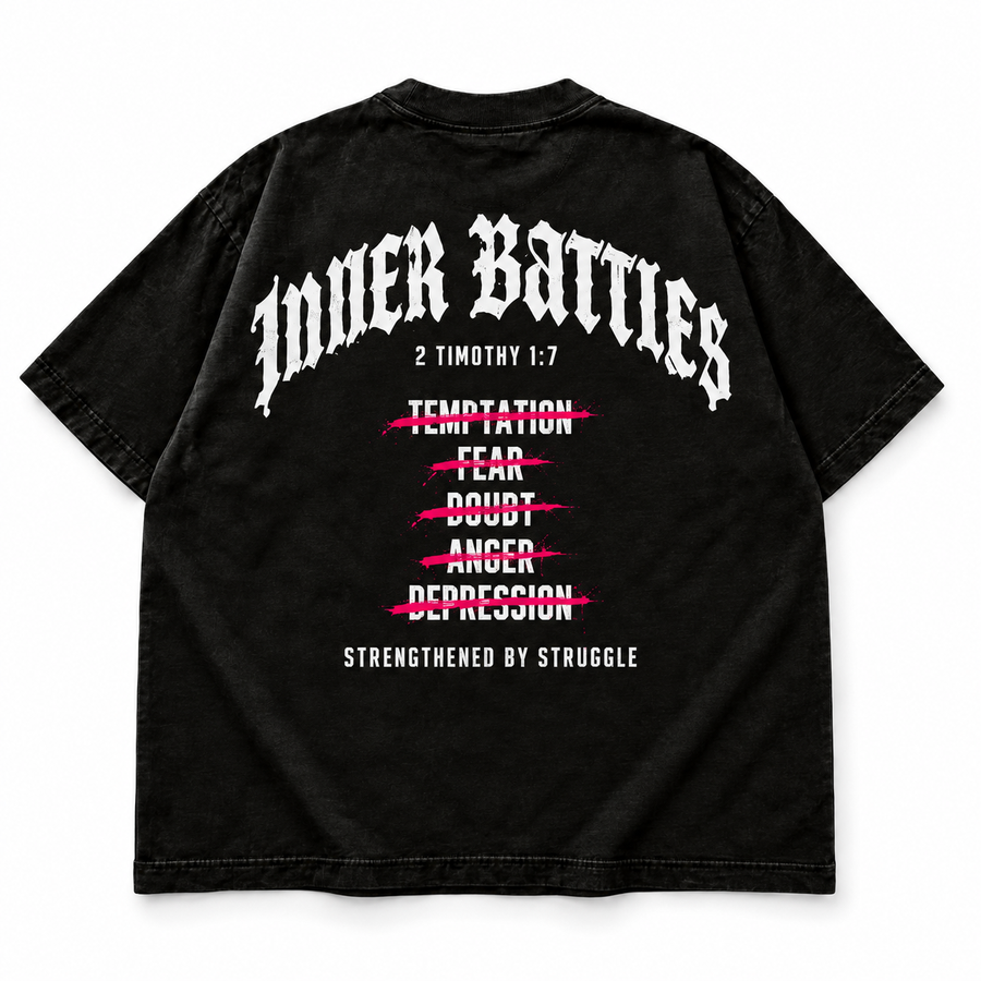 "INNER BATTLES" T-SHIRT - BLACK