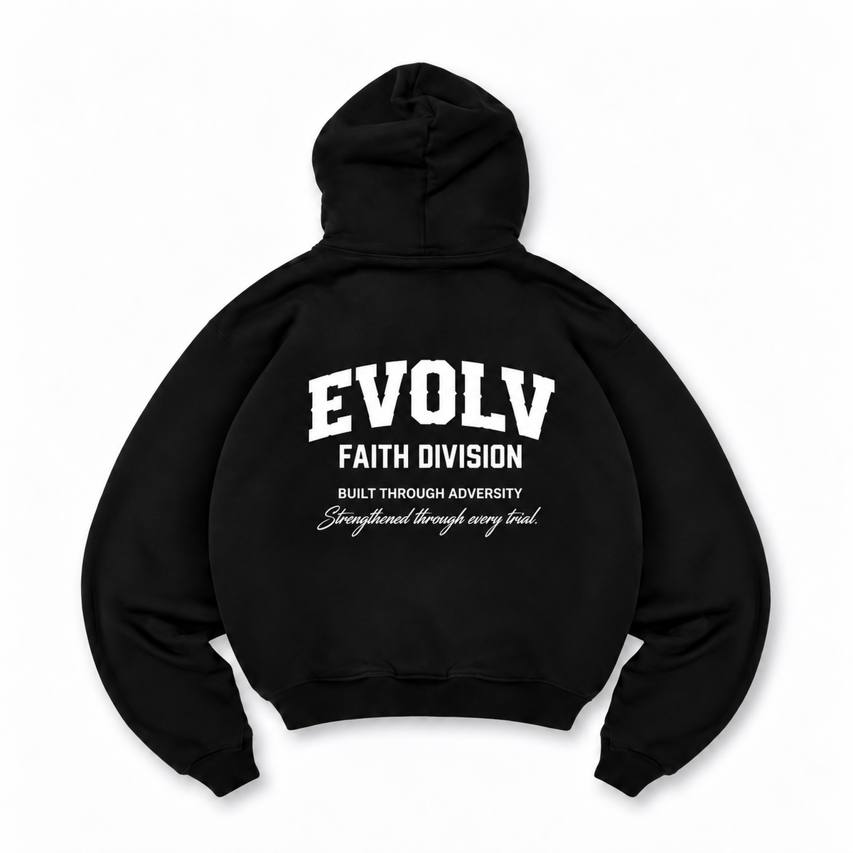 "ADVERSITY" HOODIE - BLACK