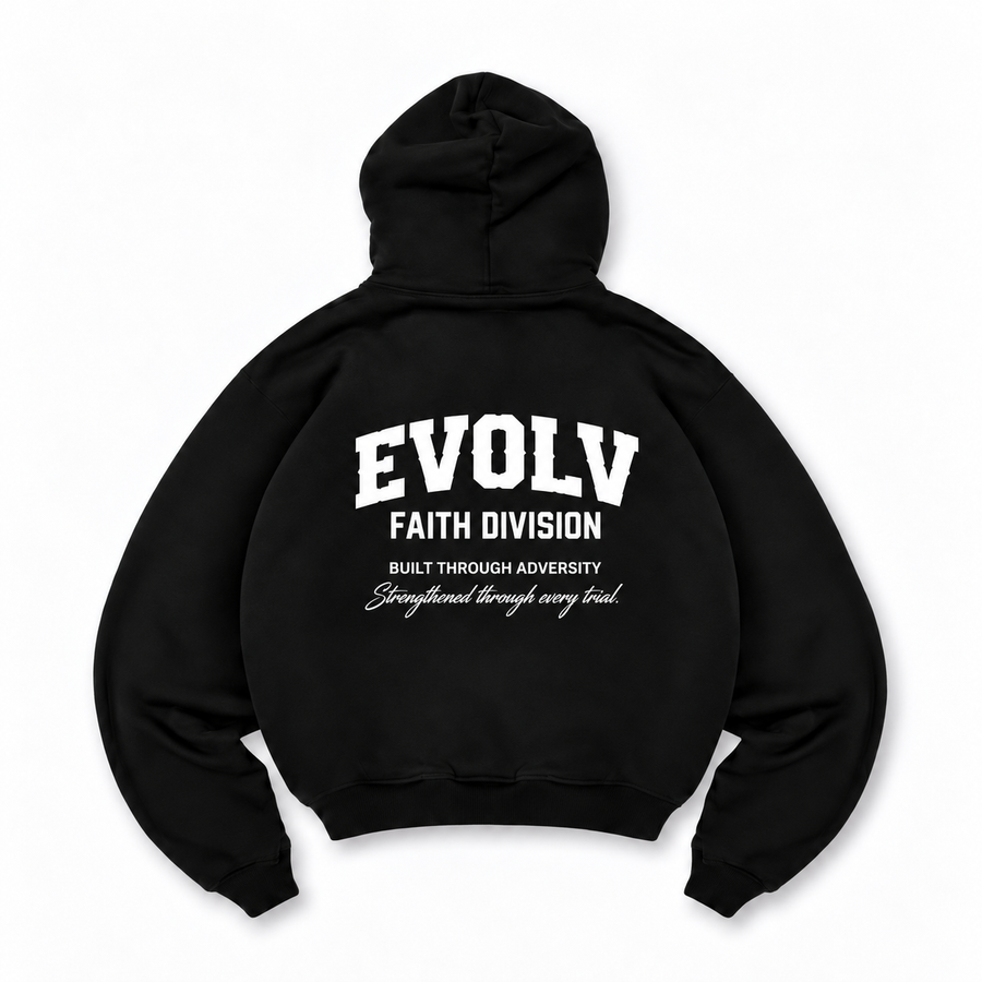 "ADVERSITY" HOODIE - BLACK